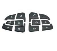 Auto-Lenkrad-Tastenabdeckungen, Zieraufkleber Für Benz Für GLC X253 Für C-Klasse W205 Für CLA Für GLA X156 C117 W176 Lenkradschalter Taste(Model A Black)