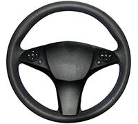 Auto-Lenkradbezug aus schwarzem Leder, für Mercedes Benz C-Klasse W204 2007-2011 GLK-Klasse GLK X204, Black Line