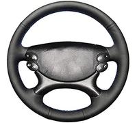 Auto-Lenkradbezug aus schwarzem Leder, für Mercedes Benz E-Klasse W211 E230 E350 E280 CLS-Klasse CLS 350 500 G AMG SL CLK, Black Line