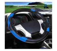 Auto Lenkradbezug Für 36 38 40 42 45 47 50 cm Auto-Lenkradabdeckung Bus LKW Außendurchmesser Blau Rot Mikrofaser-Leder-Lenkradwickel Lenkrad Bezug(Blue 36CM)