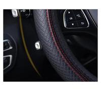 Auto Lenkradbezug Für Hyundai IX35 Für Solaris Für Accent I30 Für Tucson Für Elantra Für Getz I20 Für Sonata I40 Leder Lenkrad Abdeckung auto-styling Lenkrad Abdeckung(Black red)