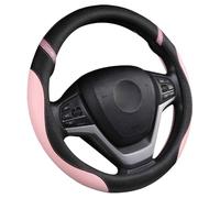 Auto Lenkradbezug für Peugeot 3008 5008 GT 2016-2023, Pu-Leder LenkradhüLlen rutschfest Atmungsaktive Lenkradschoner Intern Dekoration ZubehöR,D/Pink