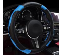 Auto Lenkradbezug für Skoda Kamiq 2018-2025, Leder Lenkradschutz Lenkradhülle Atmungsaktive Lenkradhüllen Lenkrad Abdeckung Innenraum Zubehör,D/Blue