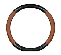 Auto Lenkradbezug für Smart EQ ForTwo EQ ForTwo Cabrio EQ ForFour #1 Forfour Fortwo, Leder Atmungsaktive Lenkradabdeckung rutschfest Langlebig Auto Innenraum Zubehör,B Type D-Brown