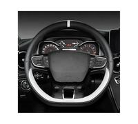 Auto Lenkradbezug Für VW Für Teramont Für Atlas Für T-Cross 2017-2021 D Form Auto Lenkrad Abdeckung Lenkrad dekorative(White)