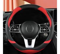 Auto Lenkradhüllen für Opel Grandland, Lenkradbezug Rutschfester Lenkradschutz Anti-rutsch Atmungsaktives Lenkradbezug(Red,O Shape)