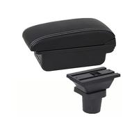 Auto Mittelarmlehne Verlängerung Auto Mittelkonsole Aufbewahrungsbox USB Armlehne Spezielle Interieur Renovierung Teile für Mitsubishi Colt (A3 Stil White Line)