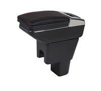 Auto-Mittelkonsole Armlehne Ersatz für Suzuki Celerio Armlehnen Aufbewahrungsbox (rote Nähte ohne USB)