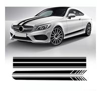 Auto Motorhaube Motorhaube Streifen Aufkleber Seitenstreifen Rock Aufkleber, für M=ercedes B=ENZ ACE GLA CLA CLS GLC Klasse AMG A45 W205 C63 W177