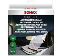 Auto Poliertuch SONAX MicrofaserTuch Glas, 3 Stück Sehr saugfähiges und fusselfreies Profi-Microfasertuch