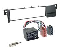 Auto Radio Einbau Set 1-DIN Radioblende Adapterkabel Rundpin für BMW 3er E46