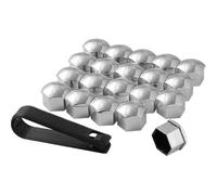 Auto Radmutternkappen für Xpeng G6 2023-2025, Sechseck Radschrauben Radmuttern Radschraubenkappen Reifen Muttern Abdeckungen Zubehör,E/Silver-C/21mm