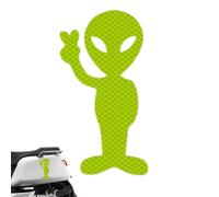 Auto-Reflektor-Aufkleber, Auto-Warnung, reflektierende Aufkleber | Reflektierender Aufkleber Alien Autoaufkleber - Lustige Autoaufkleber, Autofensteraufkleber für Roller, Nacht, Regen, Nebel, Helme, M