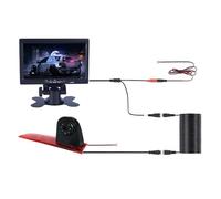 Auto Rückfahrkamera AHD 1080P Brems Rückansicht Backup Kamera Mit 7 Zoll Display Bildschirm Für Ford Für Transit Für Custom 2012-2015 Einparkhilfe(Power line)
