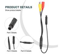 Auto Rückfahrkamera Kabel Adapter 4 Pin Stecker auf für Cinch Buchse Stecker