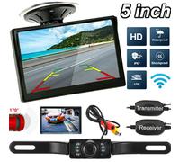 Auto Rückfahrkamera mit 5" LCD Monitor LKW Bus Funk Kabellos Rückseiten Kamera