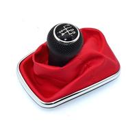 Auto Schaltknauf Für VW MK4 Für Golf 4 IV Für GTI R32 Für Jetta Für Bora Rot Stich 23mm 5/6 Speed Shifter Manuelle Schaltknauf Gaitor Boot Schalthebel Abdeckung(5 Speed-13)