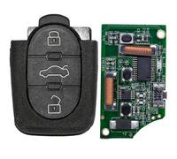 Auto Schlüssel Funk Fernbedienung 1x Gehäuse + 1x 433,9 MHz Sender Sendeeinheit 4D0837231A + 1x Batterie kompatibel mit Audi