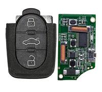 Auto Schlüssel Funk Fernbedienung 1x Gehäuse + 1x 433,9 MHz Sender Sendeeinheit 4D0837231K + 1x Batterie für Audi