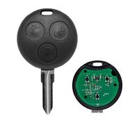 Auto Schlüssel Funk Fernbedienung 1x Gehäuse + 1x Rohling + 1x Sendeeinheit 433/434 MHz + 1x Batterie kompatibel mit SMART 450