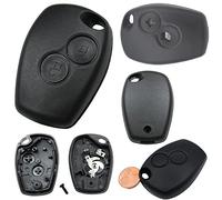 Auto Schlüssel Funk Fernbedienung 1x Gehäuse 2 Tasten + 2X Batteriespangen kompatibel für Renault/Dacia/Opel