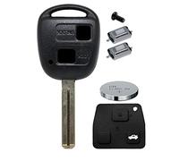 Auto Schlüssel Funk Fernbedienung 1x Gehäuse 2 Tasten TOY48 + 1x Tastenfeld + 2X Mikrotaster + 1x CR2016 Batterie für Toyota