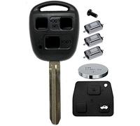 Auto Schlüssel Funk Fernbedienung 1x Gehäuse 3 Tasten TOY43 + 1x Tastenfeld + 3X Mikrotaster + 1x CR2016 Batterie für Toyota