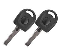 Auto Schlüssel Funk Fernbedienung 2X Gehäuse + 2X fest eingegossener Rohling HAA für VW SEAT Skoda