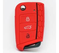 Auto Schlüssel Schutz Hülle Rot für VW SEAT SKODA Wabe Style Klappschlüssel