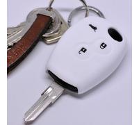 Auto Schlüssel Silikon Schutz Hülle Weiß für Renault / Dacia