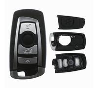 Auto Schlüssel Smartkey Funk Fernbedienung Sender 4 Tasten Gehäuse + Notschlüssel Rohling kompatibel mit BMW