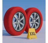 Auto-Schneesocken, geprüft nach EN 16662-1 2020, einfache Montage in 2 Minuten, 6 Größen erhältlich (XXL)