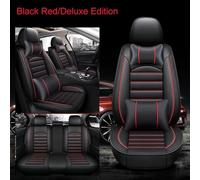 Auto-Schonbezüge Für KIA Für Sportage Für Rio Für Niro Für Optima Für Soul Für Forte 5 Sitz Universal Auto Abdeckung Accessories(Schwarz Rot,DE)