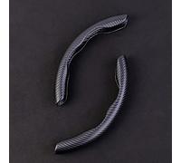 Auto Segmentierter Anti Rutsch Lenkradhüllen für Toyota Mirai C-HR Land Cruiser Hilux Sienna Avalon Venza Lenkradschoner Zubehör Innenausstattung,F-Black