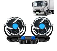 Auto-Sitz-Ventilator, Golfwagen-Ventilator, Doppelkopf-LKW-Lüfter, 12 V/24 V, elektrisches Kühlgebläse, Auto-Hilfsteile für Boot, Camping, ATV, Armaturenbrett, Wohnmobil, Marine, Halbtransporter