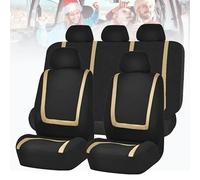Auto Sitzbezüge Komplettset für Toyota Aygo X AB70 2021 2022 2023 2024 2025, Auto-Schonbezüge, Autositzbezüge Set für Vordersitze und Rückbank,Gold