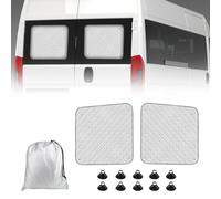 Auto Sonnenblende für die Heckscheibe Kompatibel mit FIAT Ducato 2006-2025, Doppeltür-Sonnenschutz für die Heckscheibe, Interne Thermomatten Fenster Sichtschutz UV-Schutz