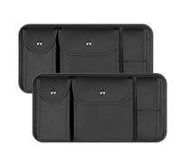 Auto Sonnenblende Organizer für Hyundai Santa FE/Santa-FE Hybrid/Santa-FE PHEV Hybrid 2018-2023, Leder Brillenhalter Aufbewahrungstasche Sun Visor Organizers Zubehör,2 pcs