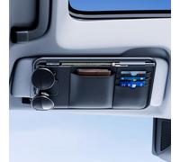 Auto Sonnenblende Organizer,Universal Multifunktions Car Brillenhalter,Halterung aus Leder mit Mehreren Taschen(Stil 2)