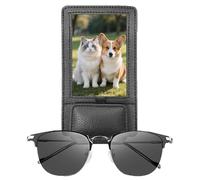 Auto Sonnenbrillenhalter | 2-in-1 magnetische Auto Brillen Foto Aufbewahrung,Sonnenblenden Brillenhalter Clips,für Pendler Reise Roadtrip Geländewagen SUV LKW Limousine