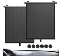 Auto Sonnenschutz Auto Seitenscheiben 2er Pack Aufrollbare | Auto Sonnenschirm Männer Frauen Kinder Passagiere Teenager Jugendliche Jugendliche Familie Freunde