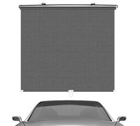 Auto Sonnenschutz - Automatisches Einziehbares Sonnenrollo | Saugnapf Befestigung Hitzeschild | Wasserdichtes PVC Visier Für KFZ Frontscheibe Heckscheibe Haus Büro Küche Bad Und Balkon