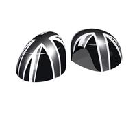 Auto Spiegelkappen Für Mini Für Cooper F54 F55 F56 F57 F60 2015-2019 Rückspiegel Shell Außen Abdeckung Links Rechts Seite Flügel Kappe Rückspiegelgehäuse(Black Grey,No Hole (15-19))