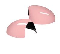 Auto Spiegelkappen Für Mini Für Cooper R50 R52 R53 2 Stücke Auto Seite Außen Rückspiegel Abdeckung Kappen 3D Aufkleber LHD RHD Ersatz Rückspiegelgehäuse(Pink,Left Hand Drive)
