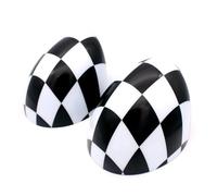 Auto Spiegelkappen Für MINI Für Cooper R55 R56 R57 Karierte Spiegelkappenabdeckungen Nur Mit Automatisch Einklappbaren Spiegeln