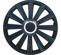 AUTO-STYLE Satz Radzierblenden Spyder 17-Zoll Schwarz + Chrom Ringen