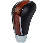 AUTO-STYLE Universelle Schaltknauf M-7 - Schwarz Leder/Poliert/Holz