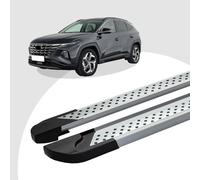 Auto Trittbretter Schweller Schrittstangenschutz Türschweller Schutz Einstiegsleisten Seitenstufen Kompatibel/Ersatz für Hyundai Tucson ab Baujahr 05/2015-2020 VISO Silber mit ABE und ABE