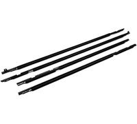 Auto Türdichtung Für Toyota Für Land Für Cruiser LC80 FZJ80 1990-1996 1997 1998 4-teiliges Fensterleisten-Dichtungsprofil 75710-60021 Kantenschutz Autotür(Schwarz)