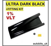 Auto Van Bus Tönungsfolie Fenster Tönung Ultra Super Dark Schwarz 1% 76cm X 3M